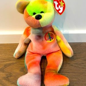 Rare 1996 Peace Beanie Baby With Tag Errors